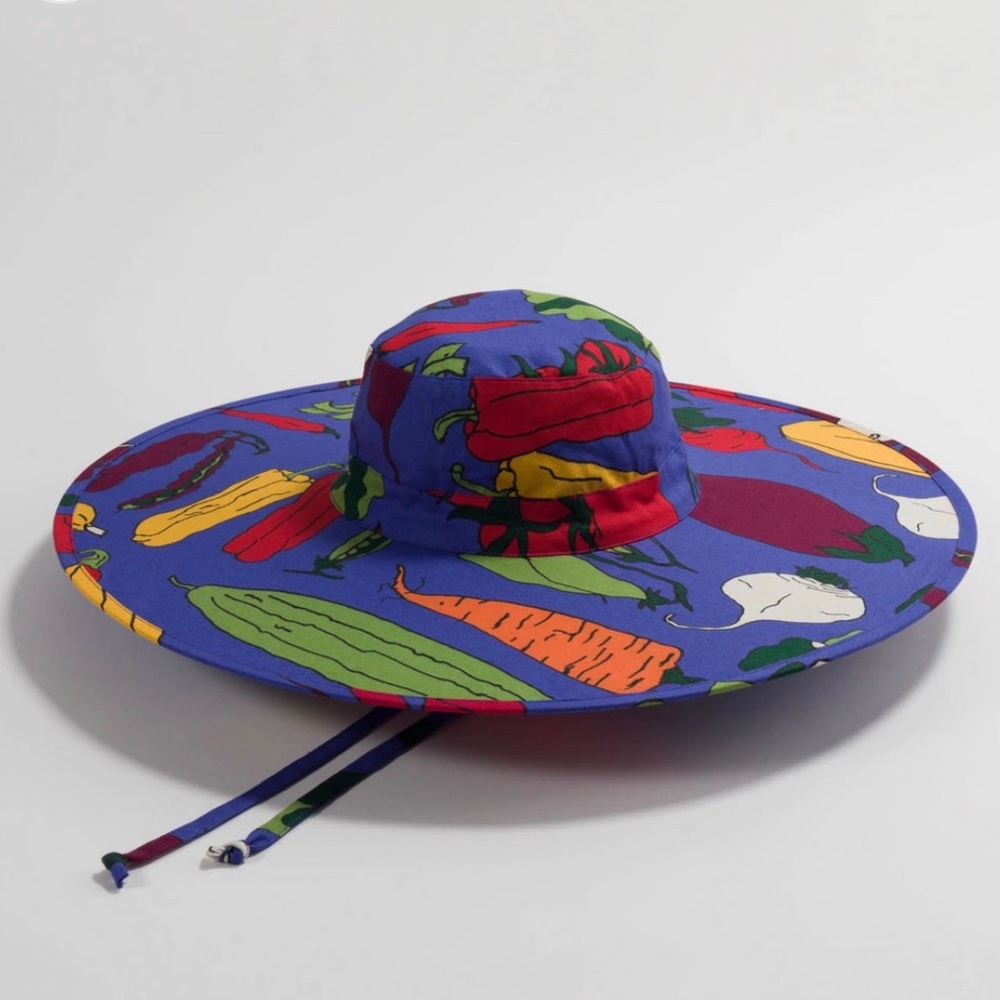 NWOT Baggu Packable Sun Hat - Farmers Market Vegetables